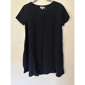 NWT Frances Austen For Now T-shirt dress silk black XS